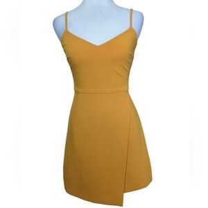 French Connection Elegant Mustard Yellow Women's Dress Size 0